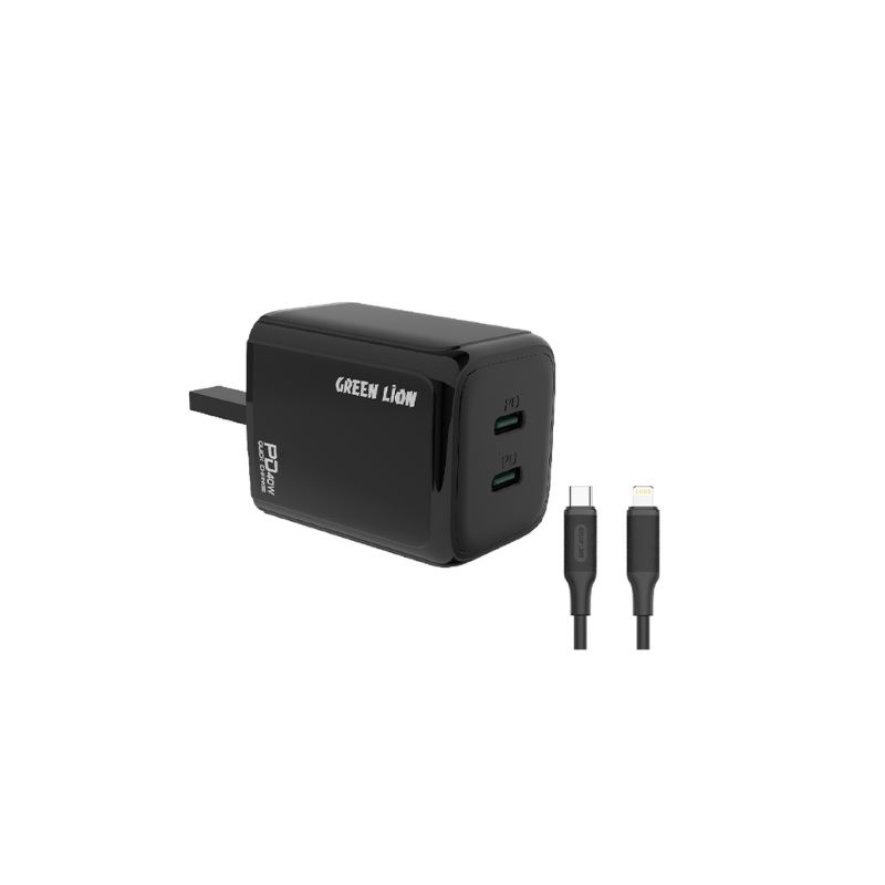 GREEN LION 40W Dual PD Wall Charger - Black